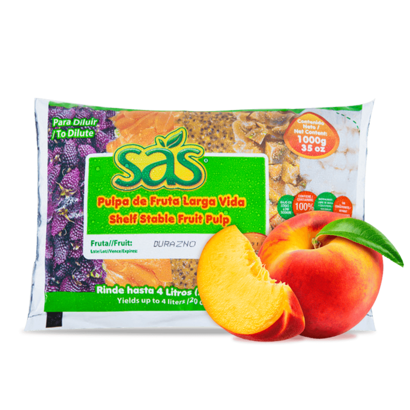 Empaque de pulpa de fruta larga vida de Durazno