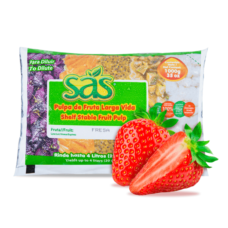 Empaque de pulpa de fruta larga vida de fresa