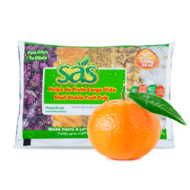 Empaque de pulpa de fruta larga vida de mandarina