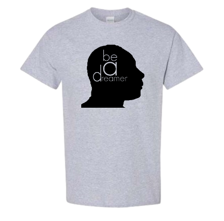 MLK Be A Dreamer Cool Gray tee