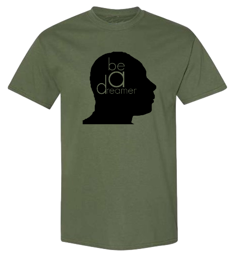 MLK Be A Dreamer Olive Green tee