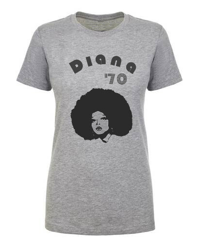 Diana Ross Cool Gray 70&#39;s Retro tee