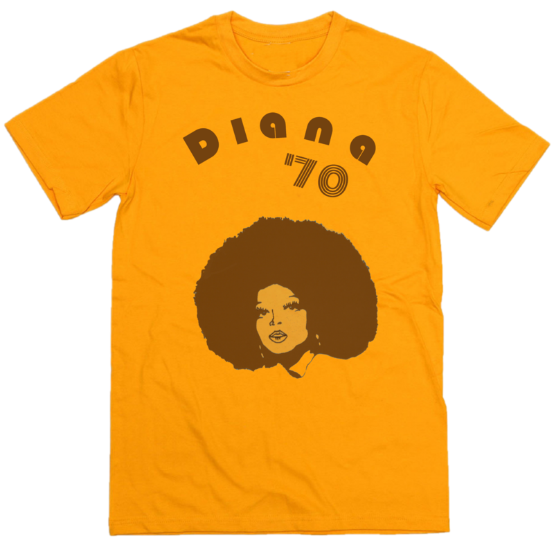 Diana Ross Golden Yellow 70&#39;s Retro tee