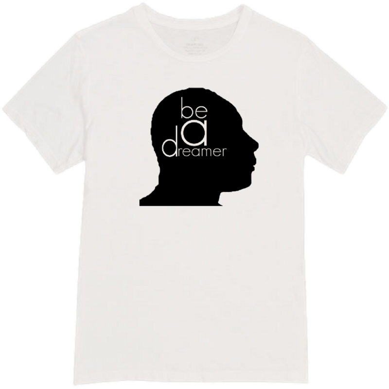 MLK Be A Dreamer Black on white Tee