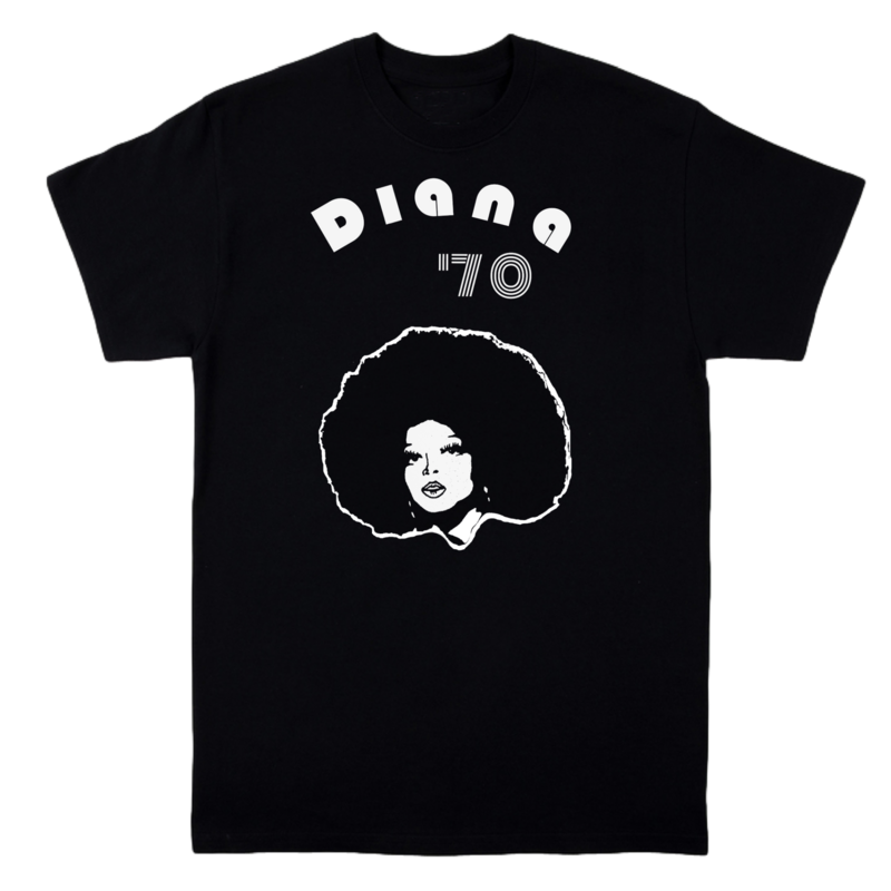 Diana Ross Black 70&#39;s Retro tee