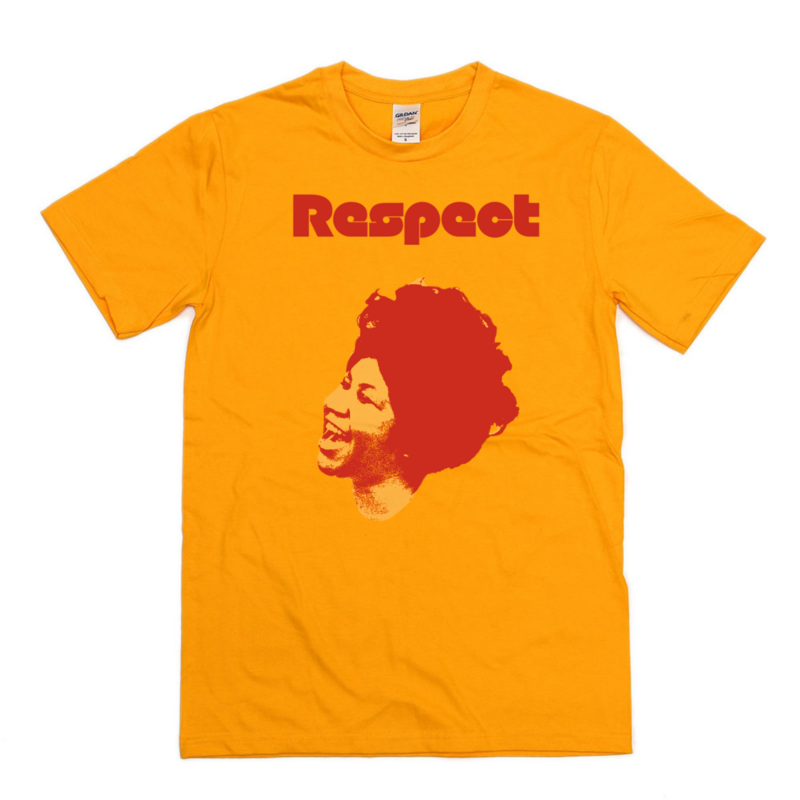 Aretha Gold Retro &quot;Respect&quot; tee