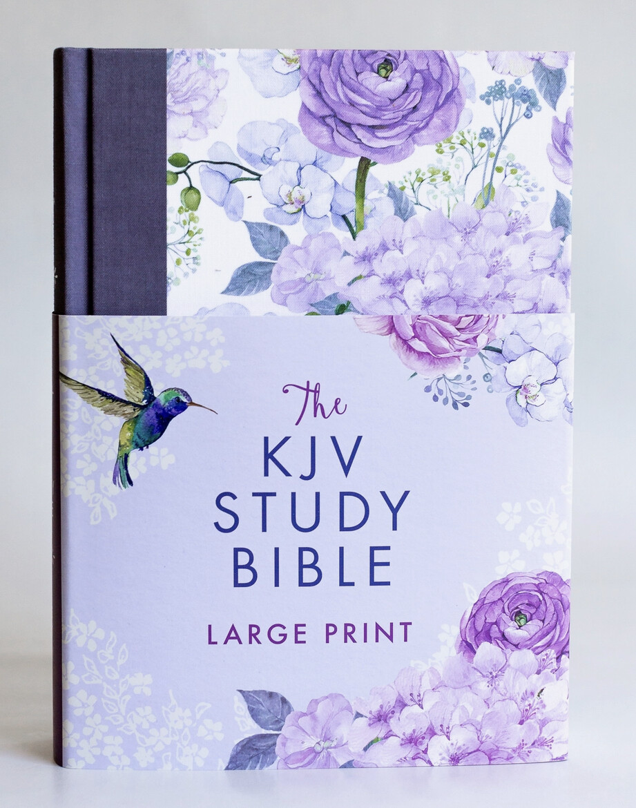 KJV Study Bible, Large Print, Hummingbird Lilacs