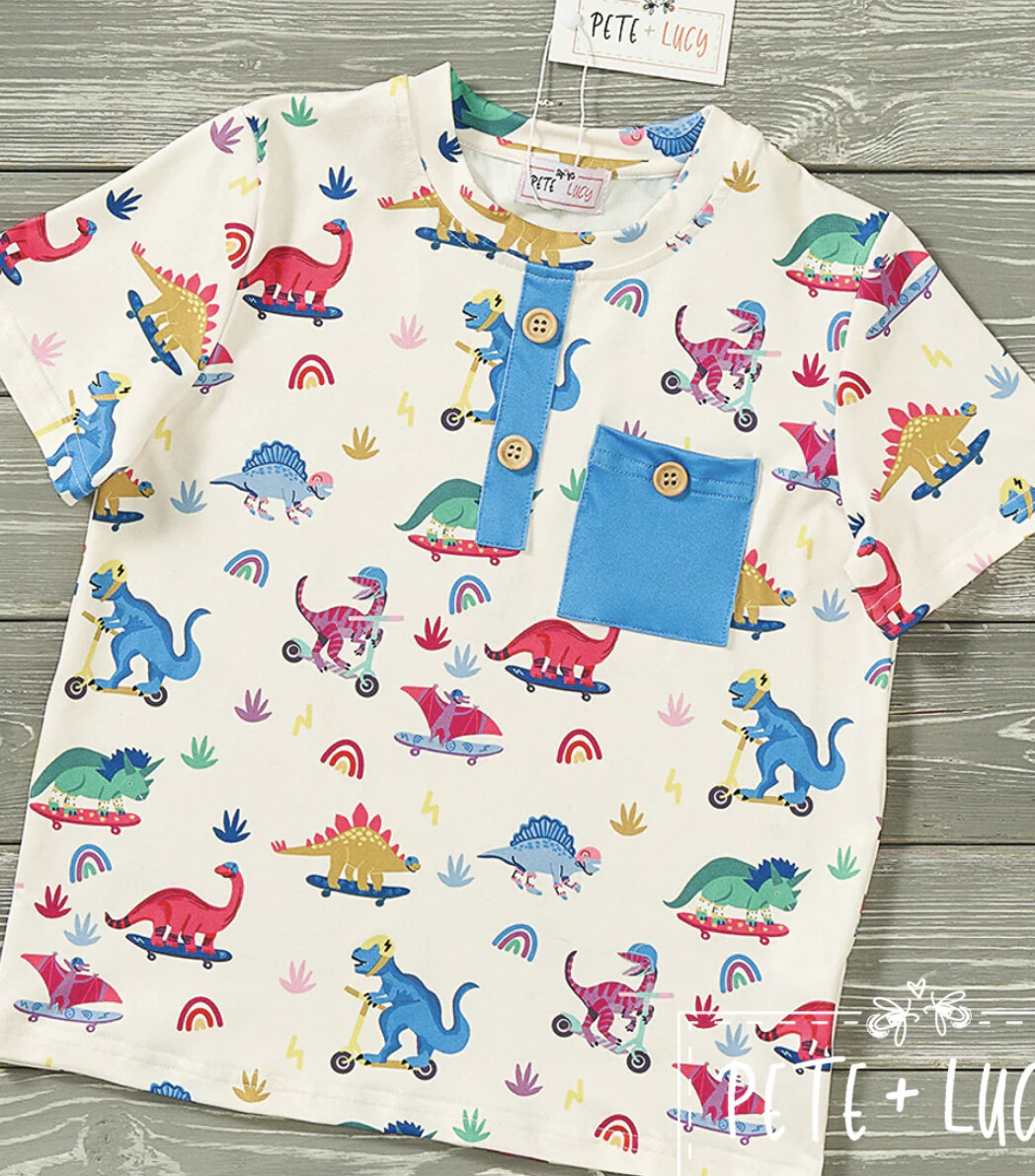 Pete &amp; Lucy Dino Party Boy Top