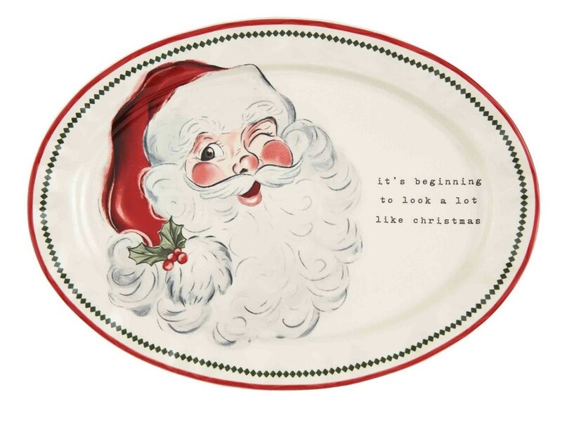 Mudpie Vintage Santa Platter