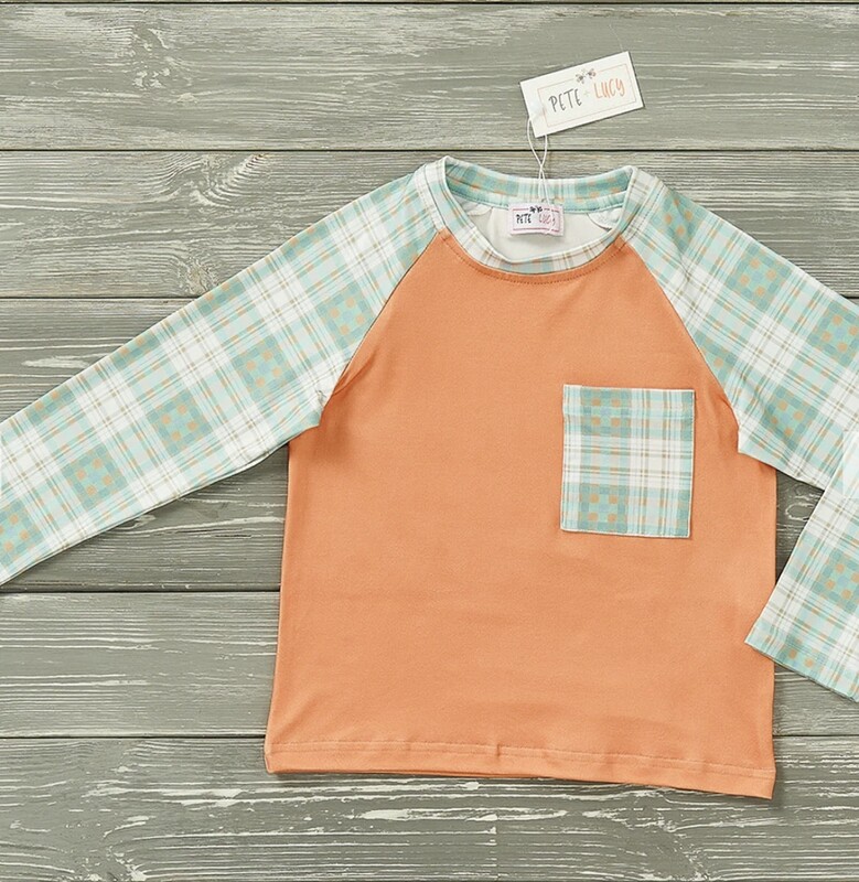 Pete &amp; Lucy Pumpkin Harvest Boy Top
