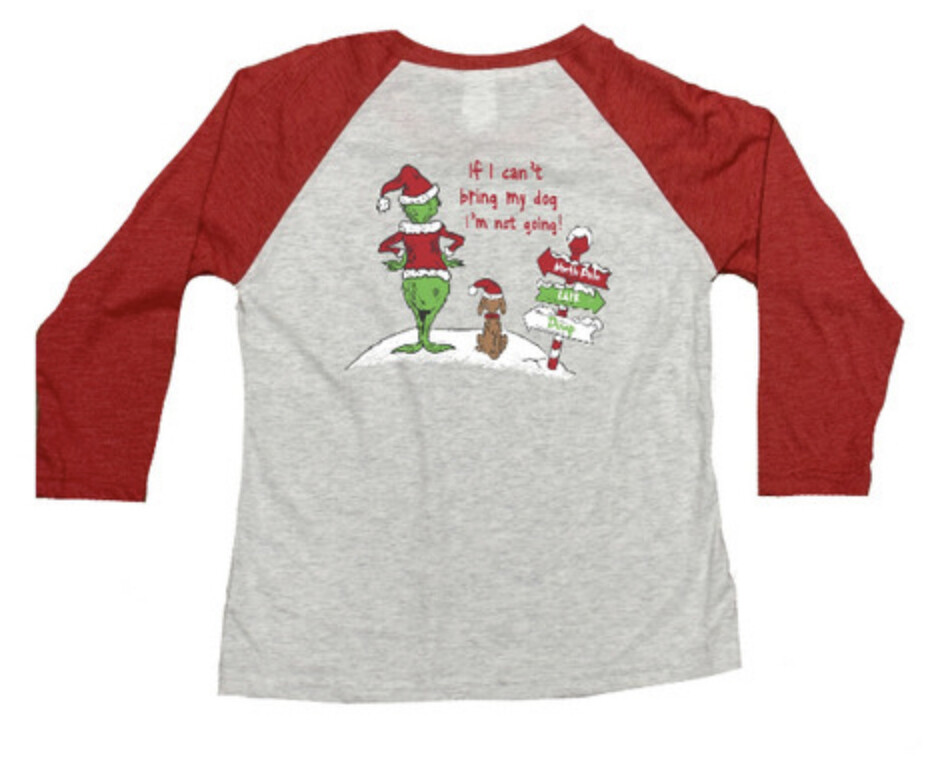 If I Can&#39;t Bring My Dog Grinch- Youth 3/4 Sleeve