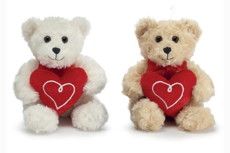 Plush 9&quot; Bear w/heart