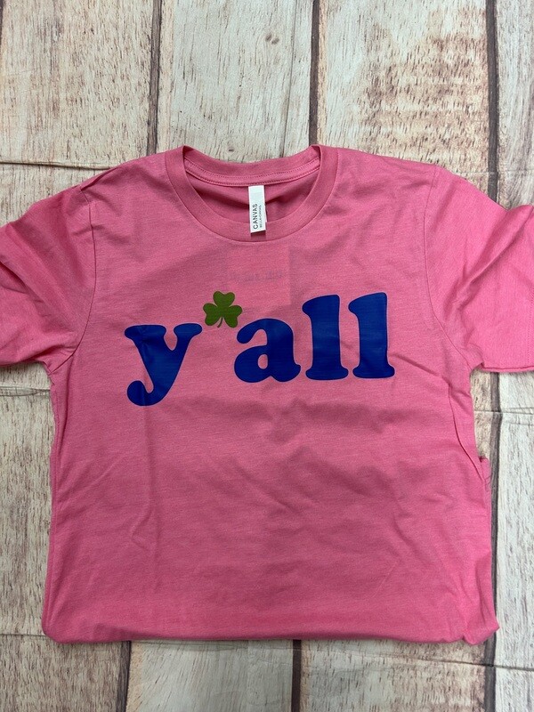 Y&#39;all Shamrock S/S Unisex Bella+Canvas Tee