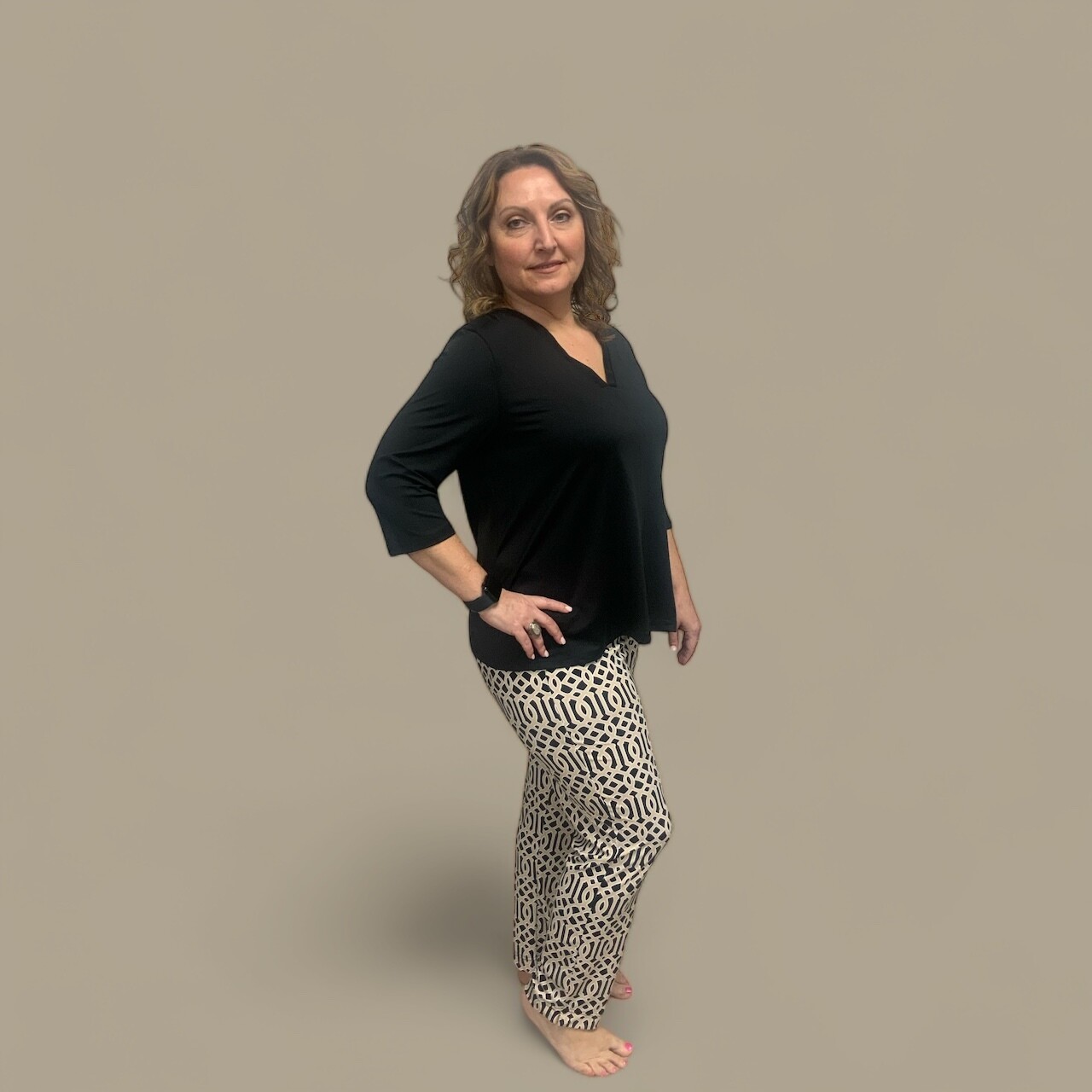 Lula-B Secret Pocket Detail Capri 25” Inseam