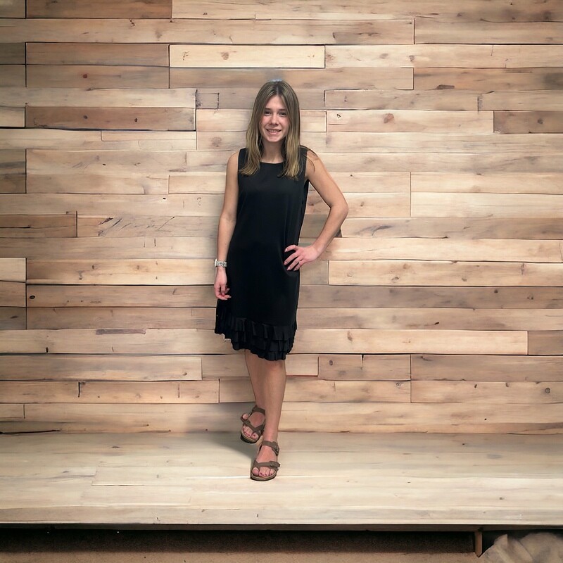 Lula-B Sleeveless Ruffle Trim Dress