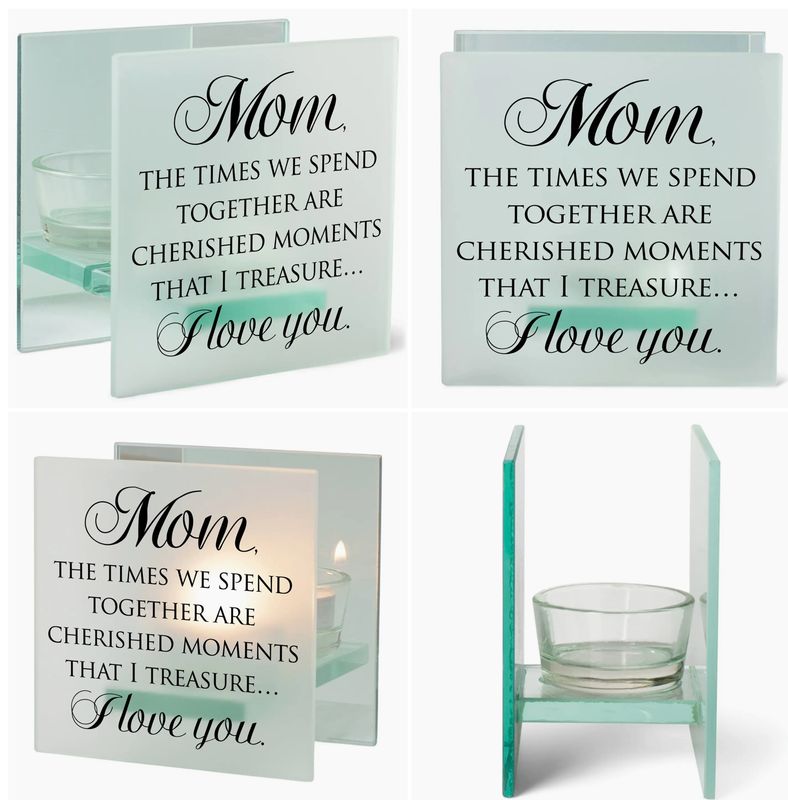 Glass square with Tealight