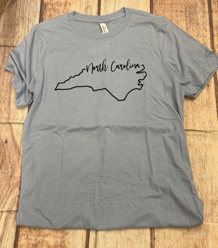 North Carolina State Outline Unisex Tee