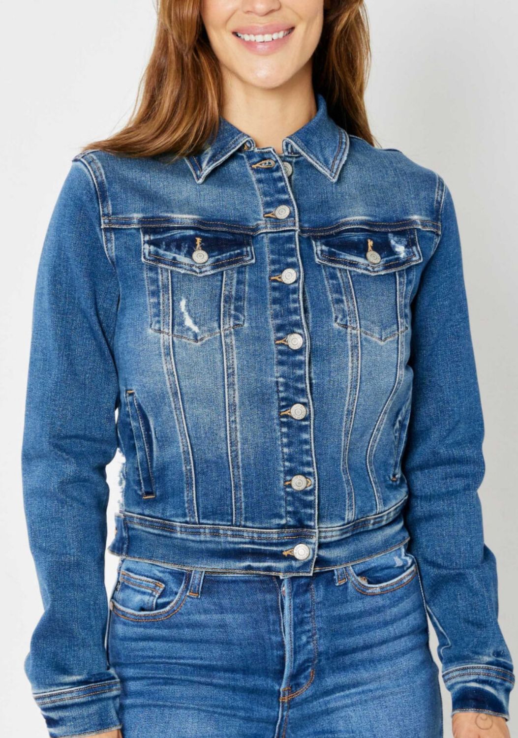 Judy Blue Denim Classic Destroy Jacket