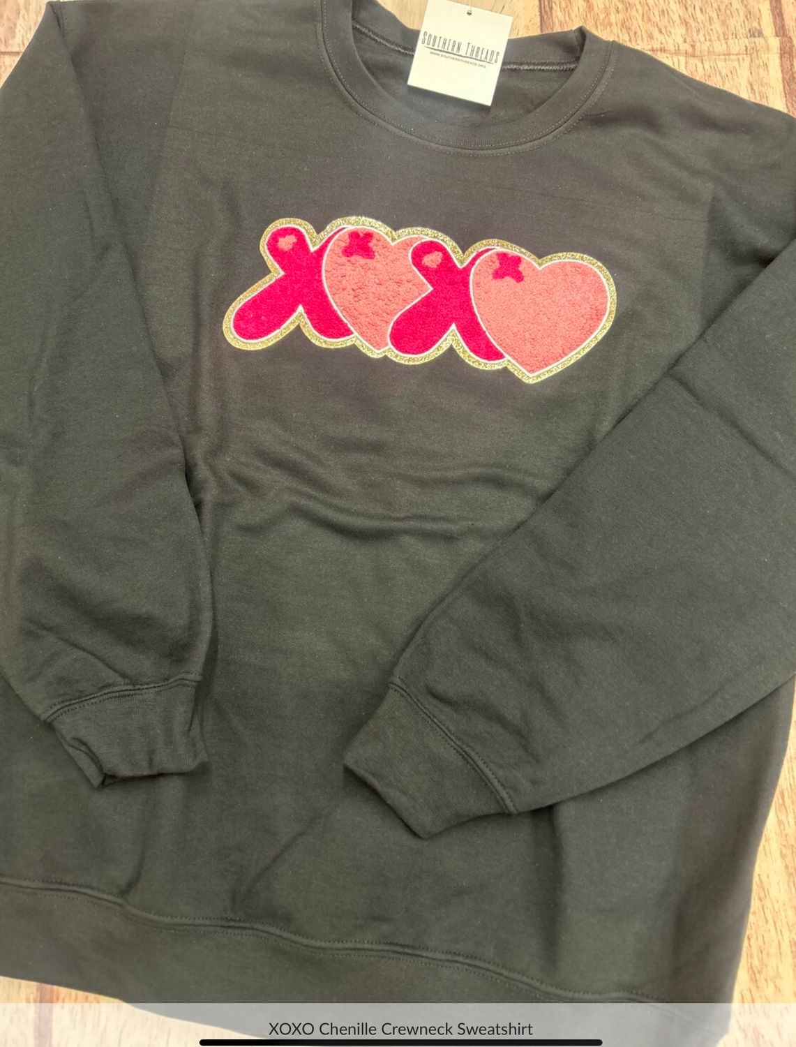 XOXO Chenille Crewneck Unisex Sweatshirt