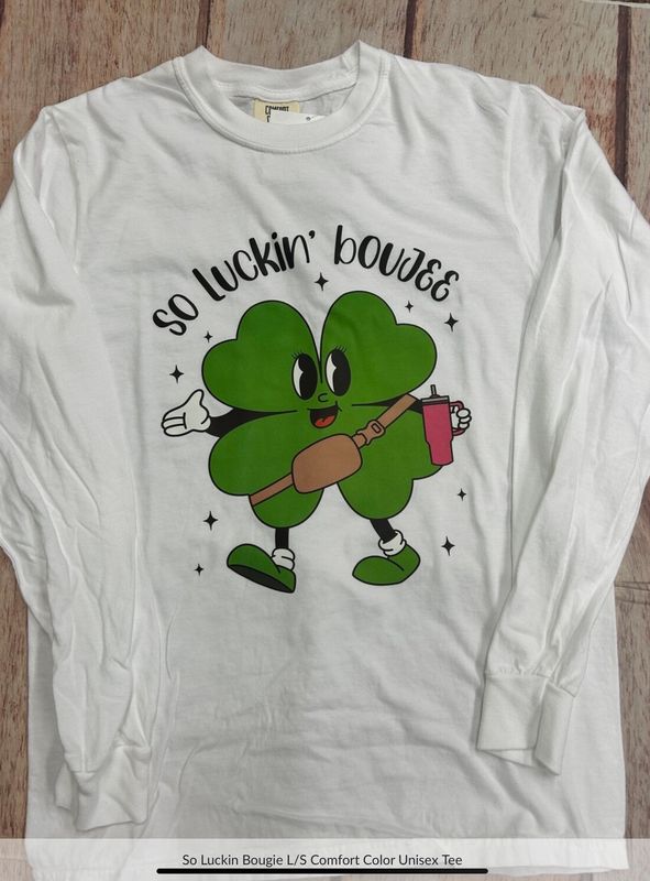 So Luckin Bougie L/S Comfort Color Unisex Tee