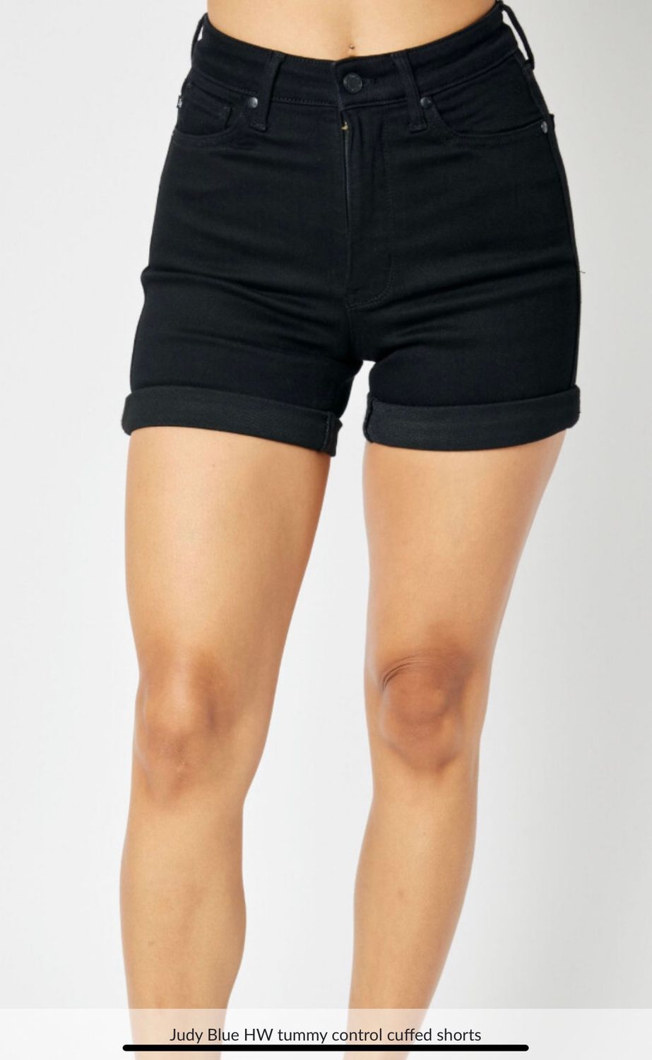 Judy Blue HW Tummy Control Cuffed Shorts