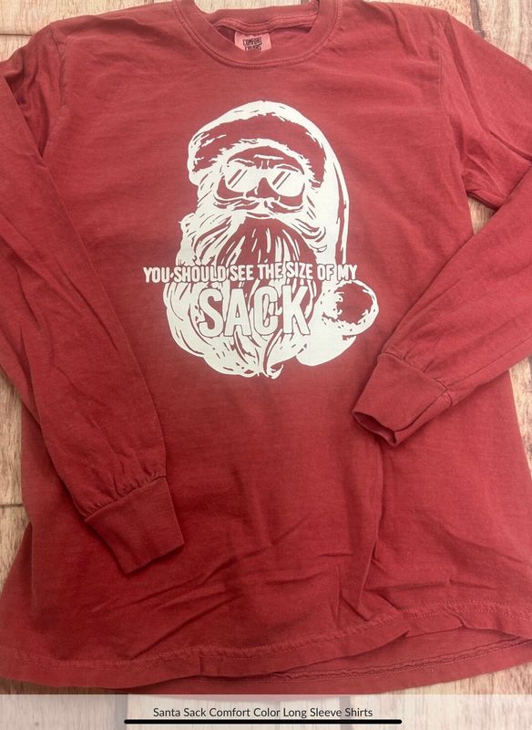 Santa Sack Comfort Color Long Sleeve