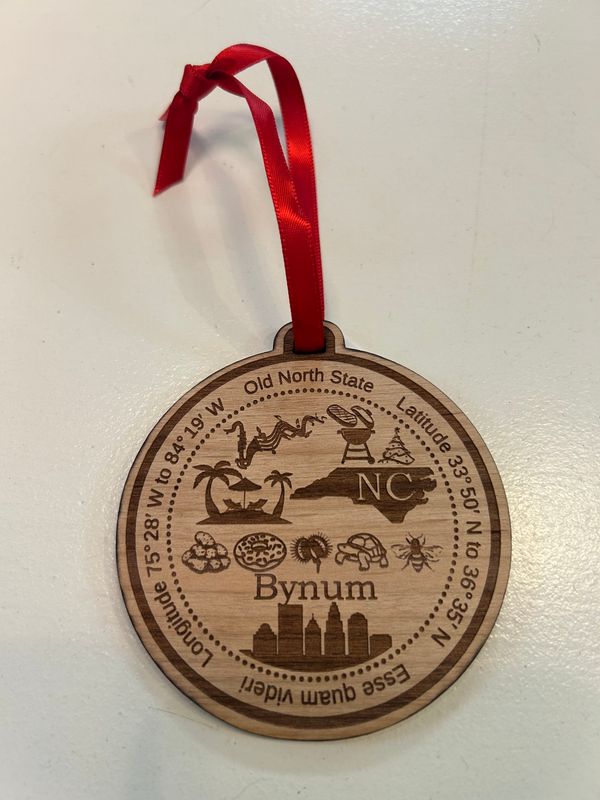 North Carolina Wood Ornaments