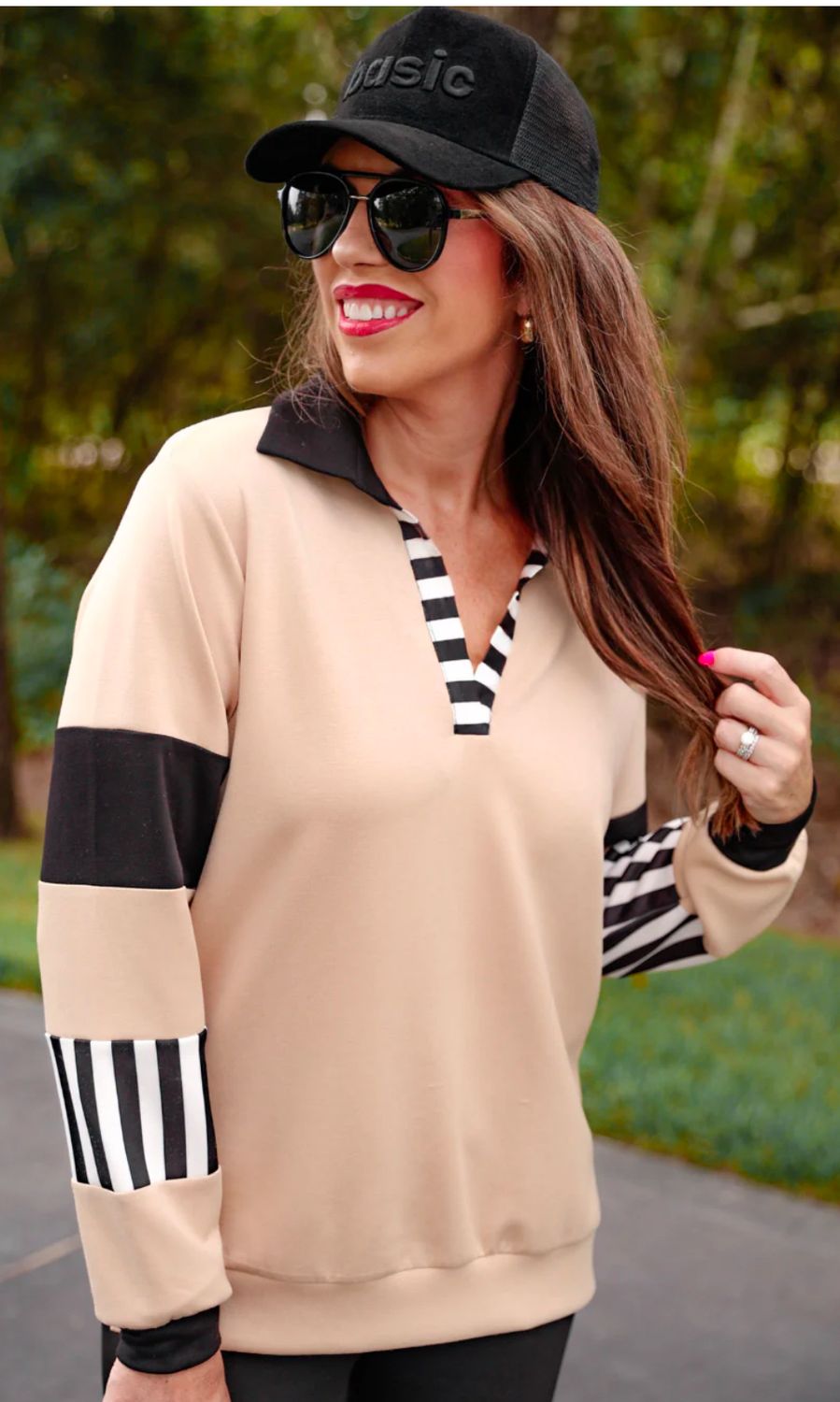 Wesley Luxe Color Block Top