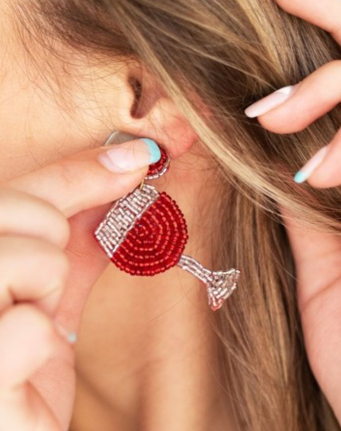 Feel Like Red Wine Earrings