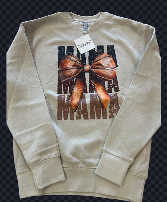 MAMA Basketball Bow Unisex Crewneck Sweatshirt