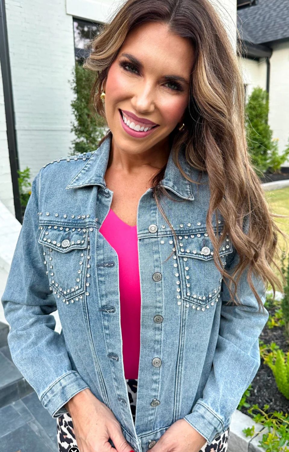 Stevie Rhinestone Denim Jacket