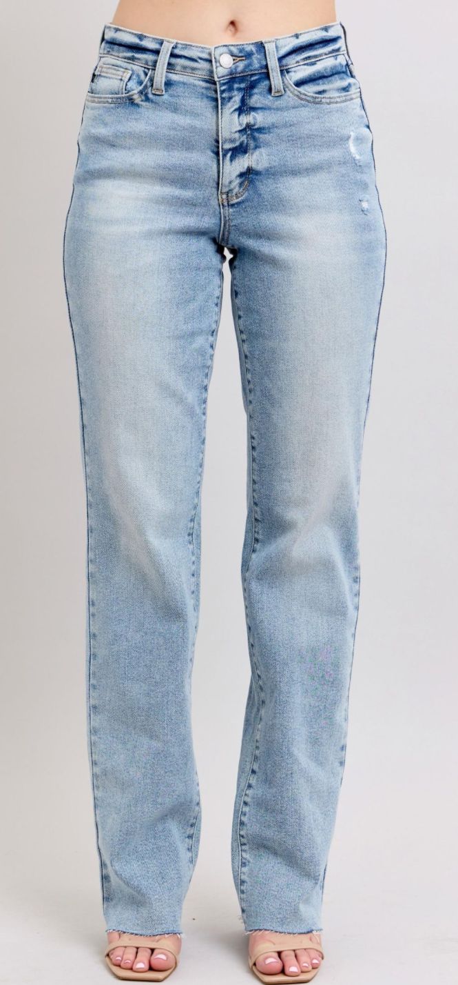 Judy Blue MR Light Wash Dad jean
