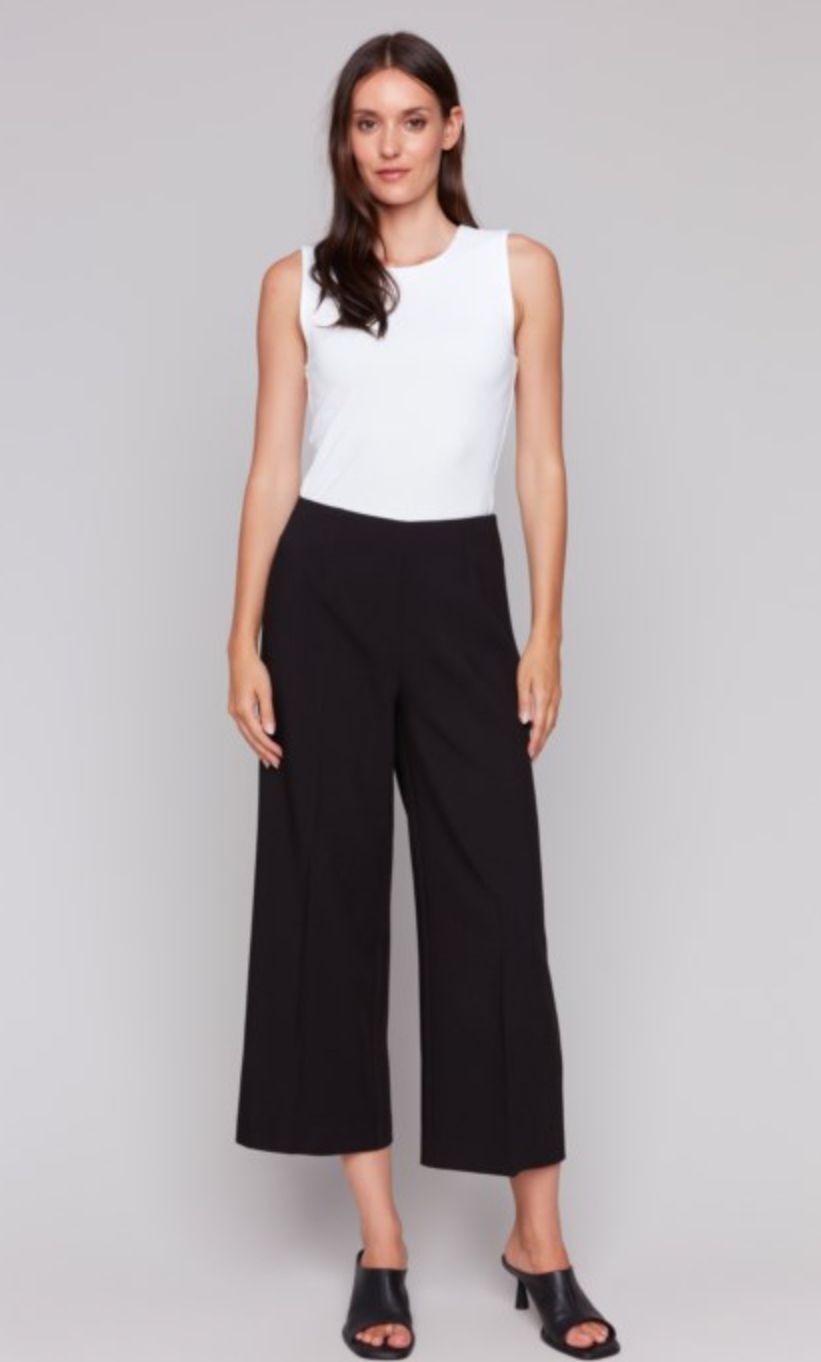 Charlie B pants w/side zipper and wide leg