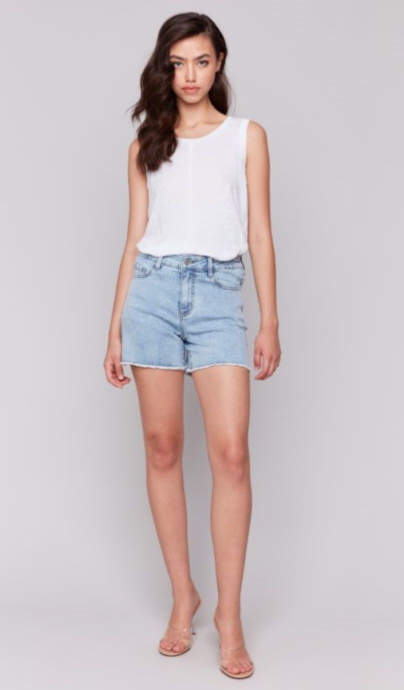 Charlie B All Over Rhinestone shorts