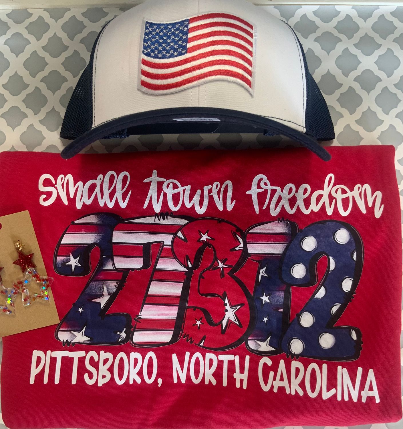 Small Town Freedom 27312 Comfort Color Tee