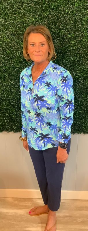 Lula-B High Neck Zip Pull Over