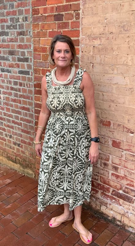 Charlie B Printed Midi Length Sleeveless dress