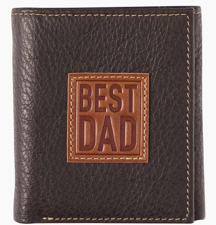 Best Dad Leather Brown/Tan Wallet