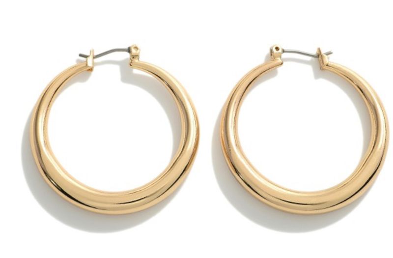 Brass Hollow Hoop w/taper detail