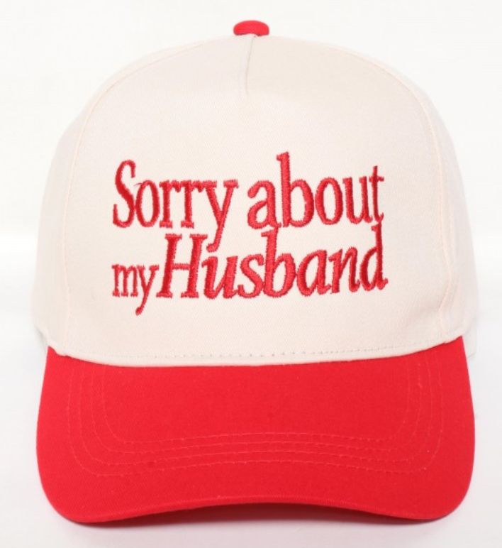 Sorry About My Husband Two Tone Canvas Trucker Hat