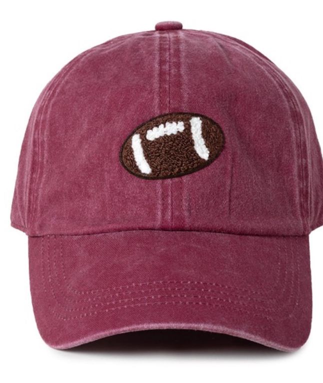 Football Chenille Patch Baseball Cap