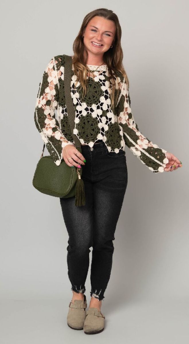Crochet Bell Sleeve Top
