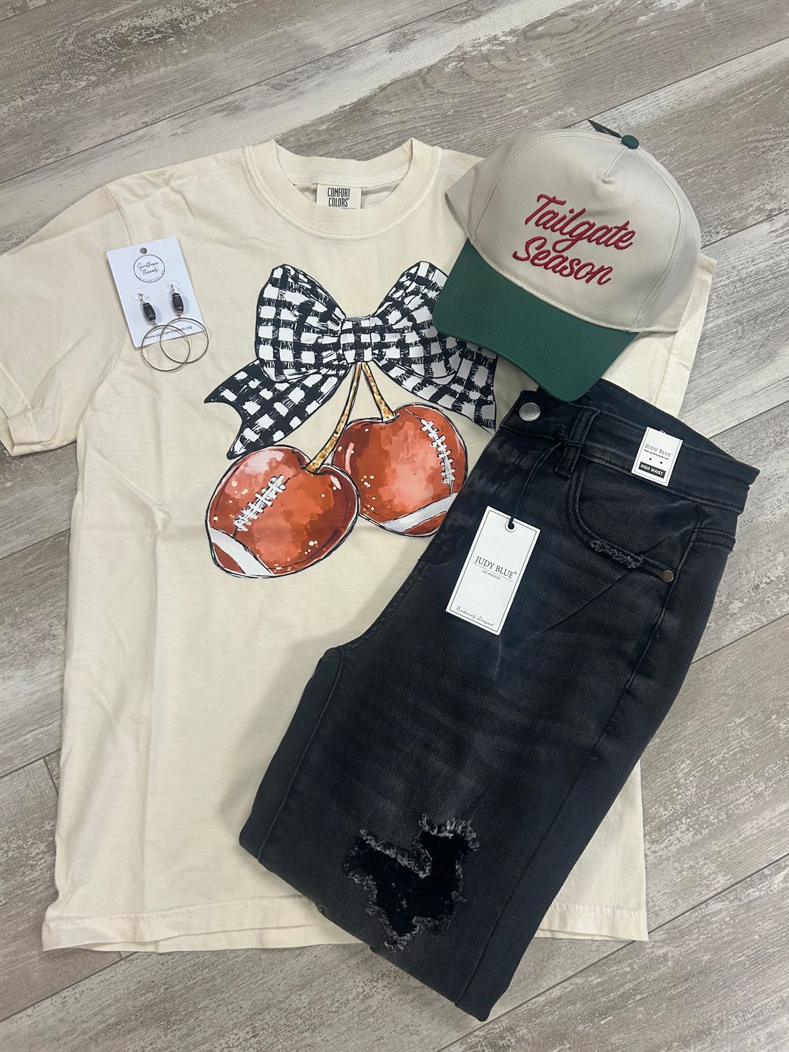 Football Checkered Coquette Game Day Comfort Color