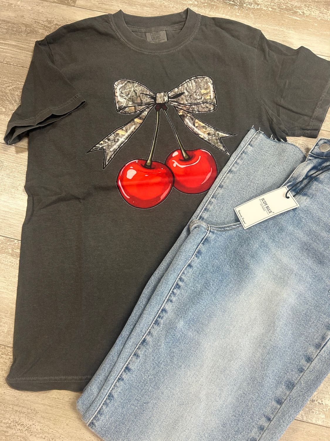 Camo Cherries Comfort Color Tee