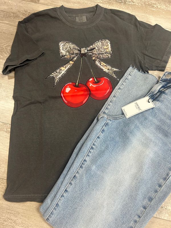 Camo Cherries Comfort Color Tee
