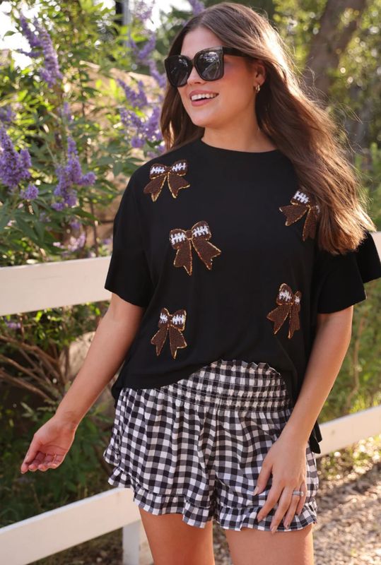 Sideline Sparkle Ruffle Top