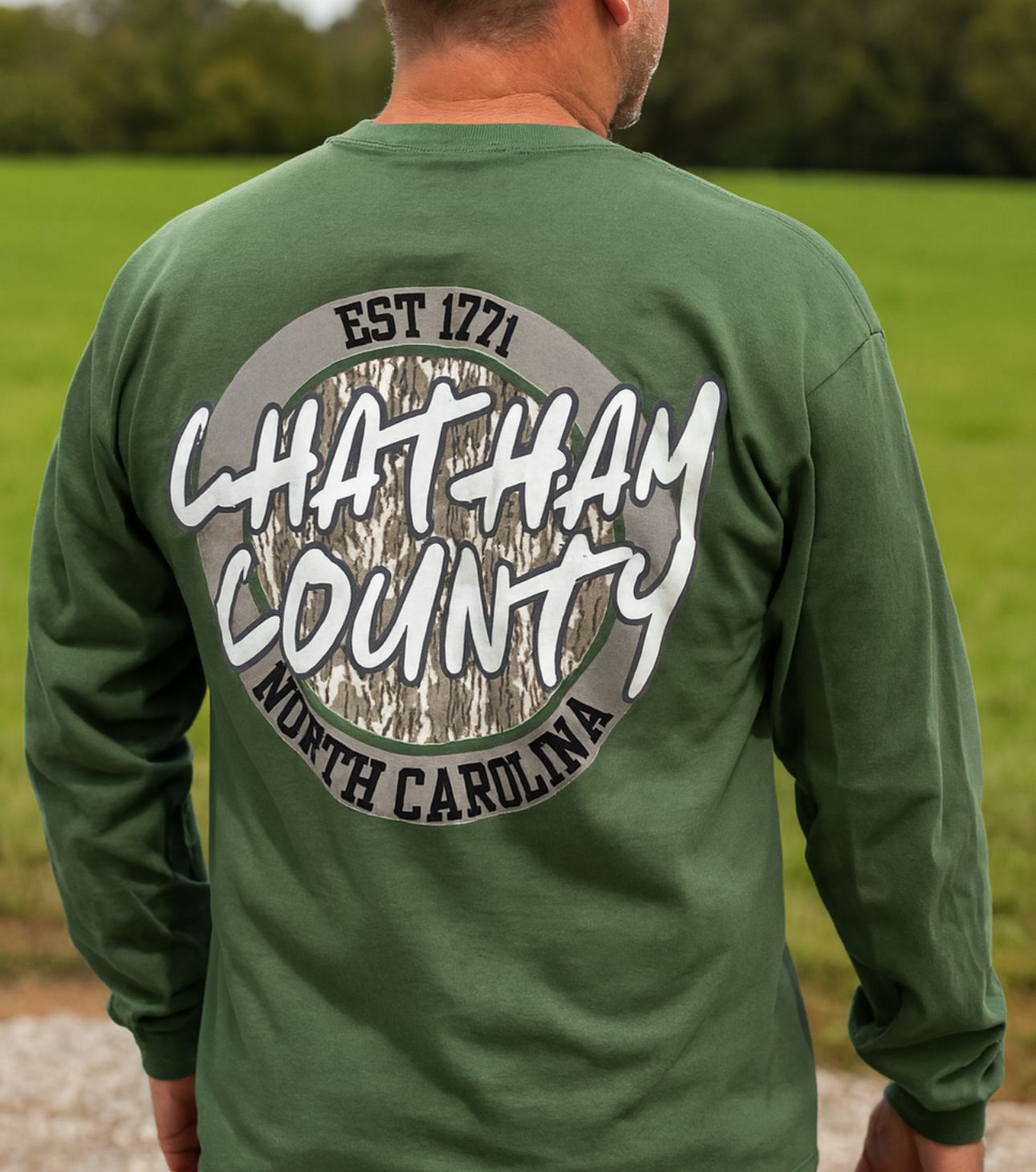 Camo Chatham County Est. L/S Unisex Tee