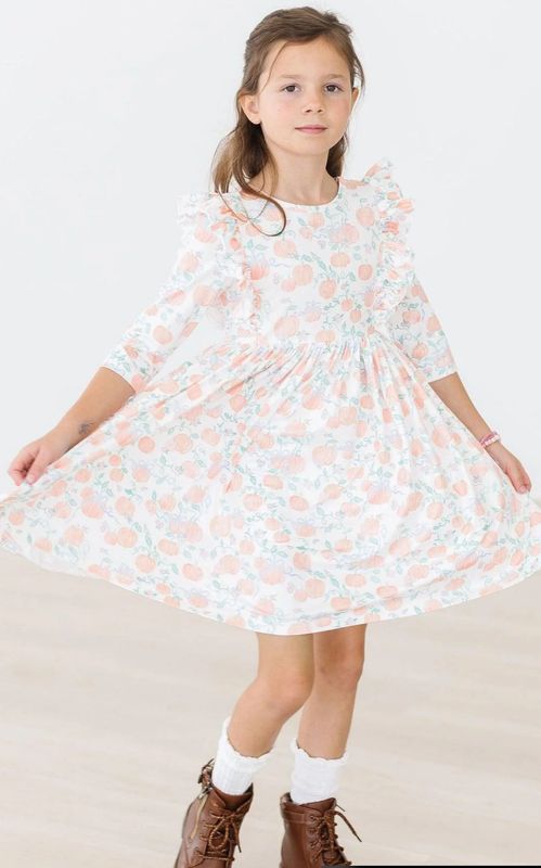 Pretty Pumpkins Ruffle Twirl Dress