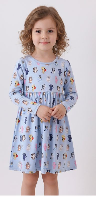 Character Blue print bamboo dress