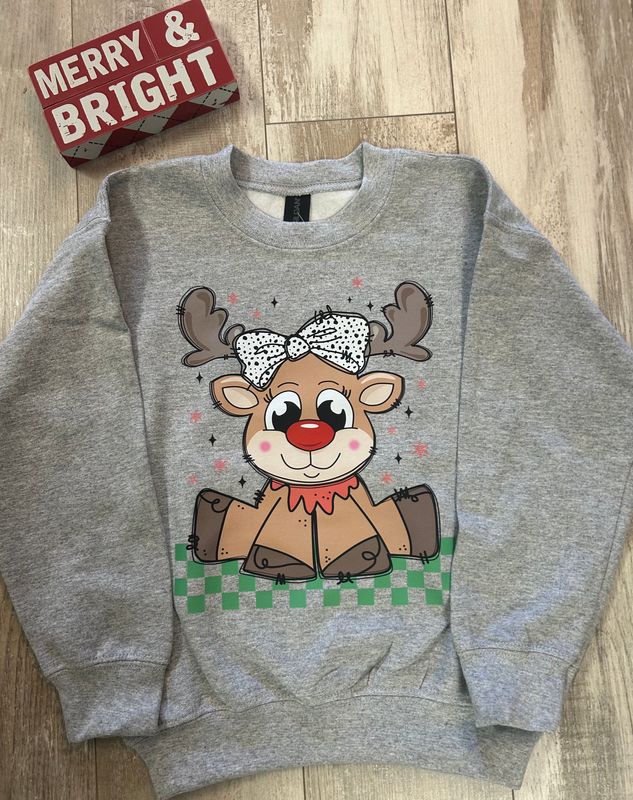 Cute Reindeer/girl sweatshirt